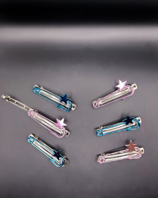 Super-Star French Barrette Hair Clips (6 PACK)